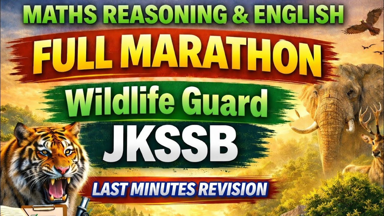 JKSSB WILDLIFE GUARD MAHA-MARATHON 🔥 |ALL IN ONE | Last Minutes Revision | Score 75/75 Guaranteed! |