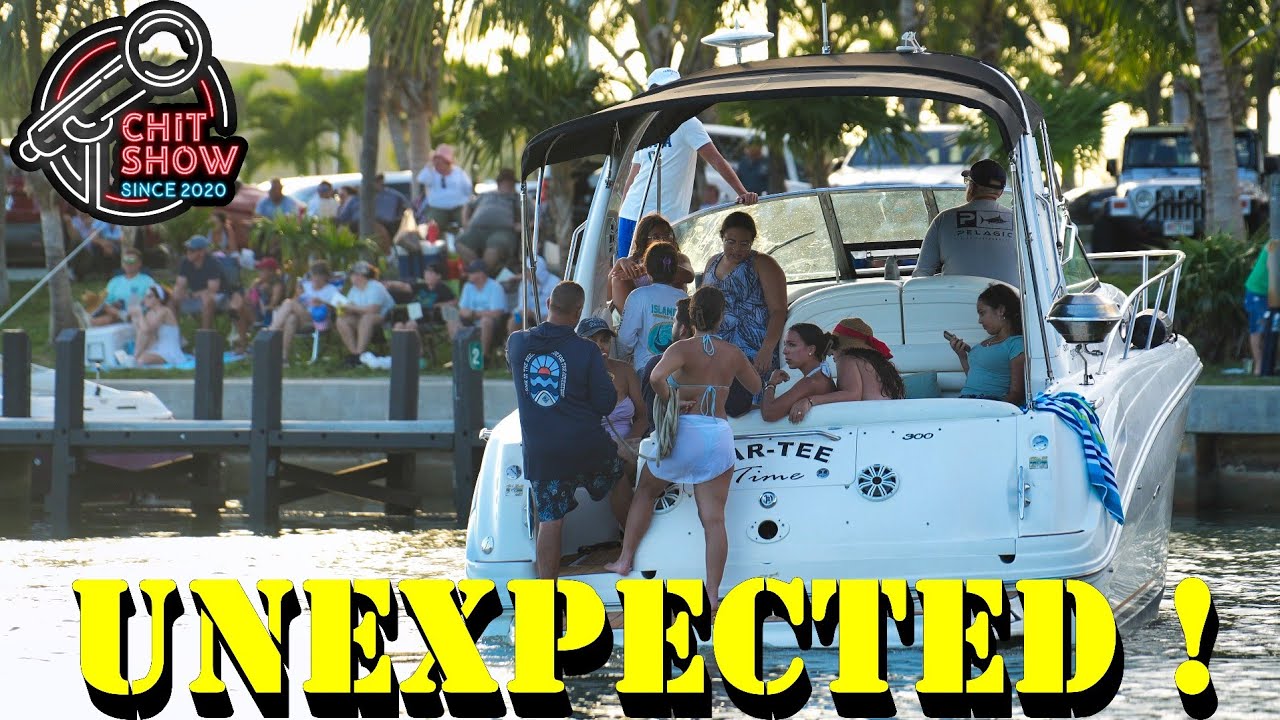 Hundreds watch a Chit Show ! Black Point Marina Boat Ramp