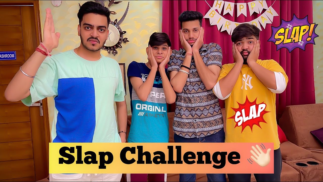 Slap Challenge 👋🏻🤕 थप्पड़ पे थप्पड़ 😂