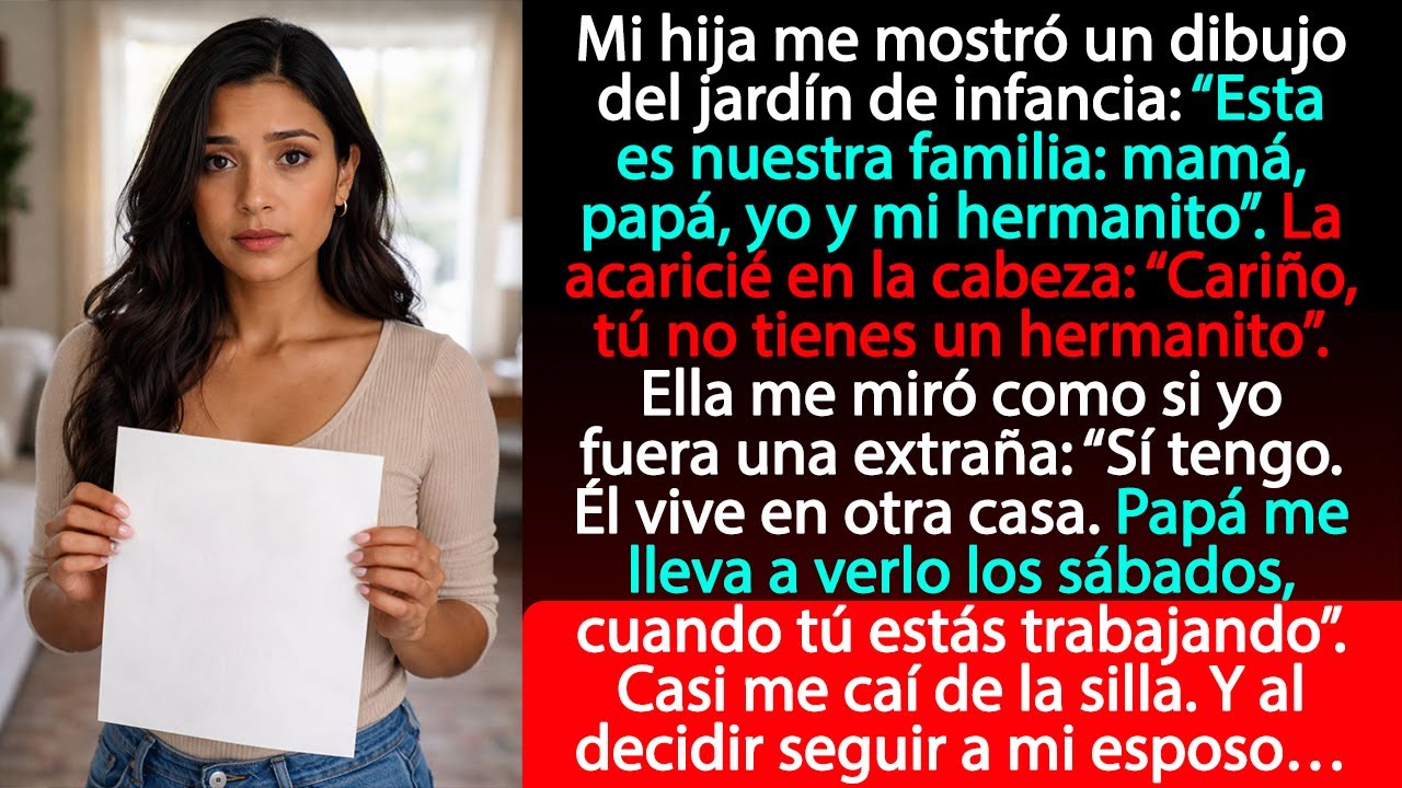 «Cariño, tú no tienes un hermanito».  — «Sí tengo. Vive en otra casa. Papá me lleva a verlo».
