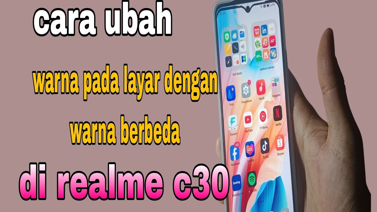 Cara ubah warna pada layar dengan warna berbeda di realme c30