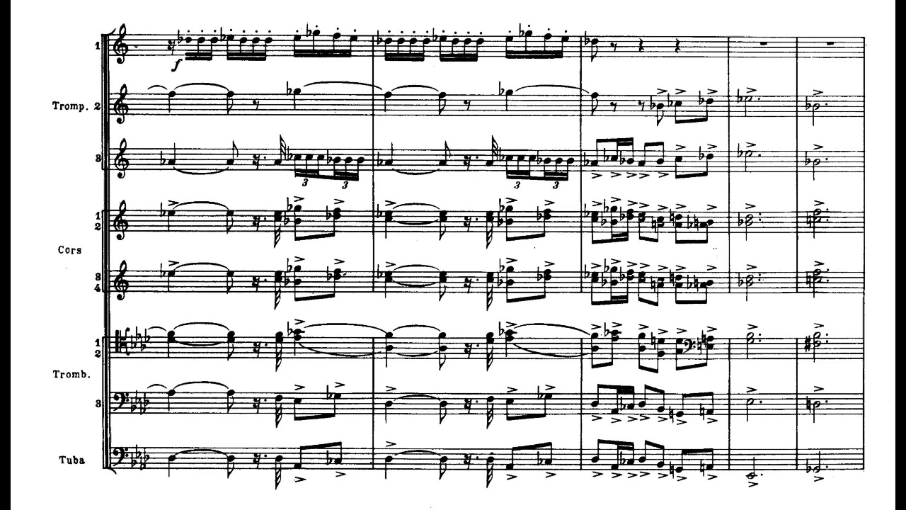 Paul Dukas - Fanfare pour Précéder La Péri for Brass Ensemble (1912) [Score-Video]