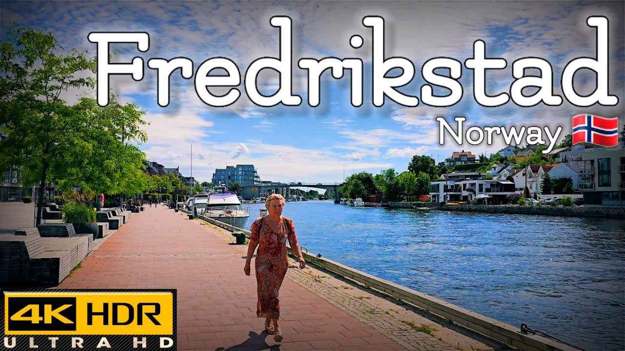 👣Walk with Me in Fredrikstad in Norway | City Center | 4K HDR | July 2024👣