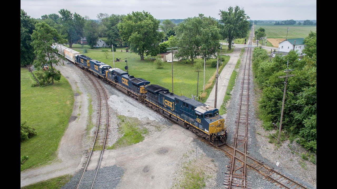 Railfanning CSX's Indianapolis Subdivision (Drone Video)