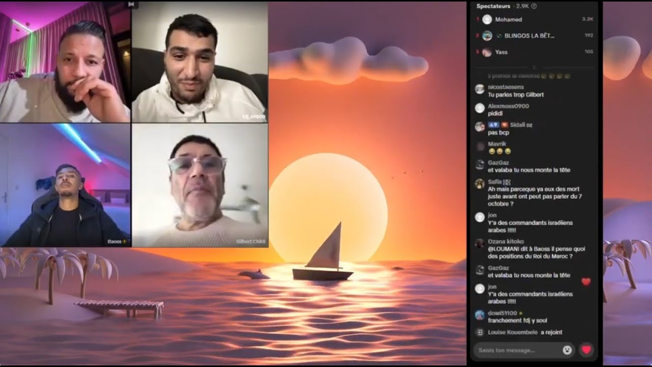 LOUMANI (@mohamed.loumani) est en LIVE _ TikTok LIVE -  Gilbert Chikli  #israel  🕊️ #palestine🕊️