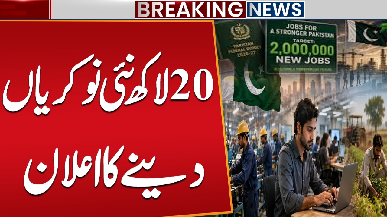 Govt Plans 20 Million New Jobs in Upcoming Budget 2026-27 | Good News For Youth | Public News