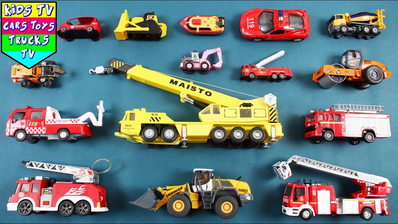 Learn Construction And Fire Rescue Vehicles For Kids