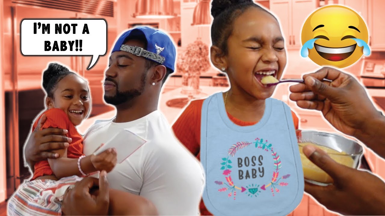 TREATING Our 7 Year Old DAUGHTER Like A BABY To See Her Reaction!!