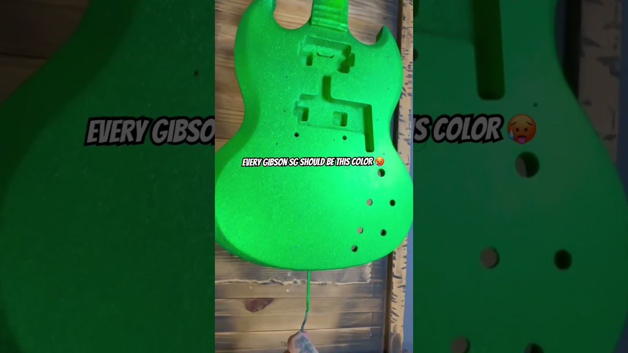 Green guitars are the best . #shorts #gibson #gibsonsg #guitar #guitarist