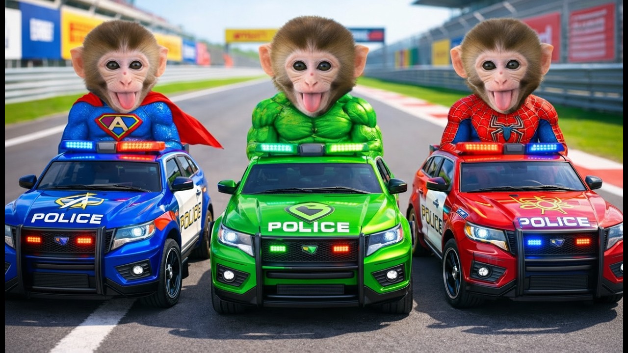 Cute Milo Monkey Plays with a Colorful MM Candy Machine and Unexpectedly Meets the Police