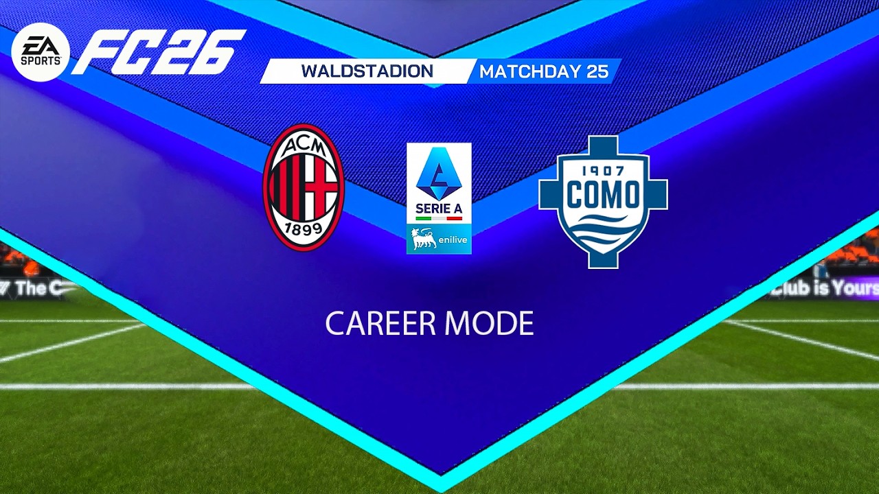 FC 26 - AC Milan vs Como - SERIE A 2026 Giornata 25 - Modalità Carriera Simulazione