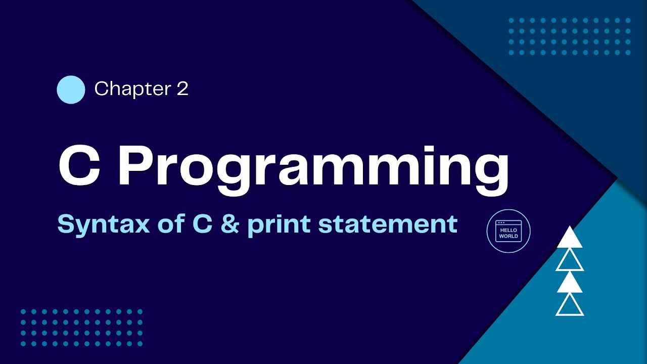 2. Syntax of C & print statements | C Programming | Hindi | 👨‍💻