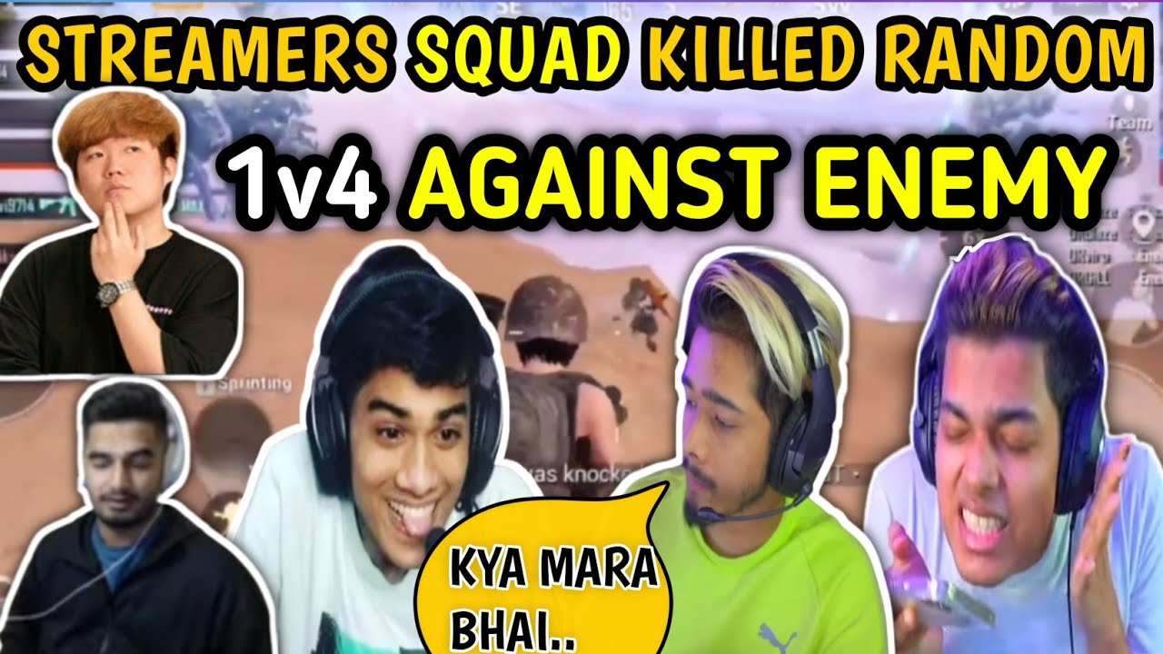 YOUTUBERS FULL SQUAD KILLED PRO PLAYER | STREAMER SQUAD WIPED 1V4 PRO PLAYER |FT.JONATHAN,SCOUT,MOK