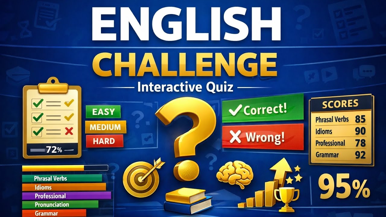 English Challenge - Test Your English (Interactive Quiz)