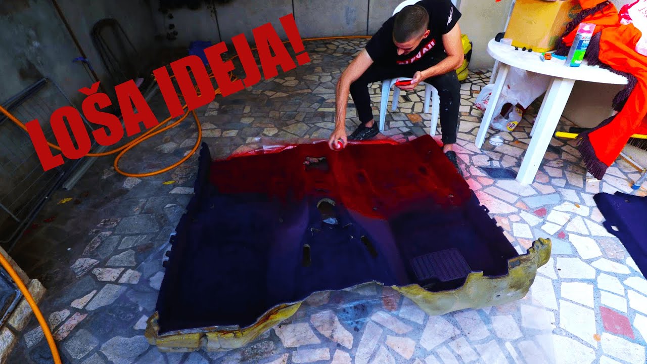 BMW E36 BUILD | Rastavljam  Unutrasnjost i Bojam Tapet u Crveno!!! ( nemojte pokusavat* )