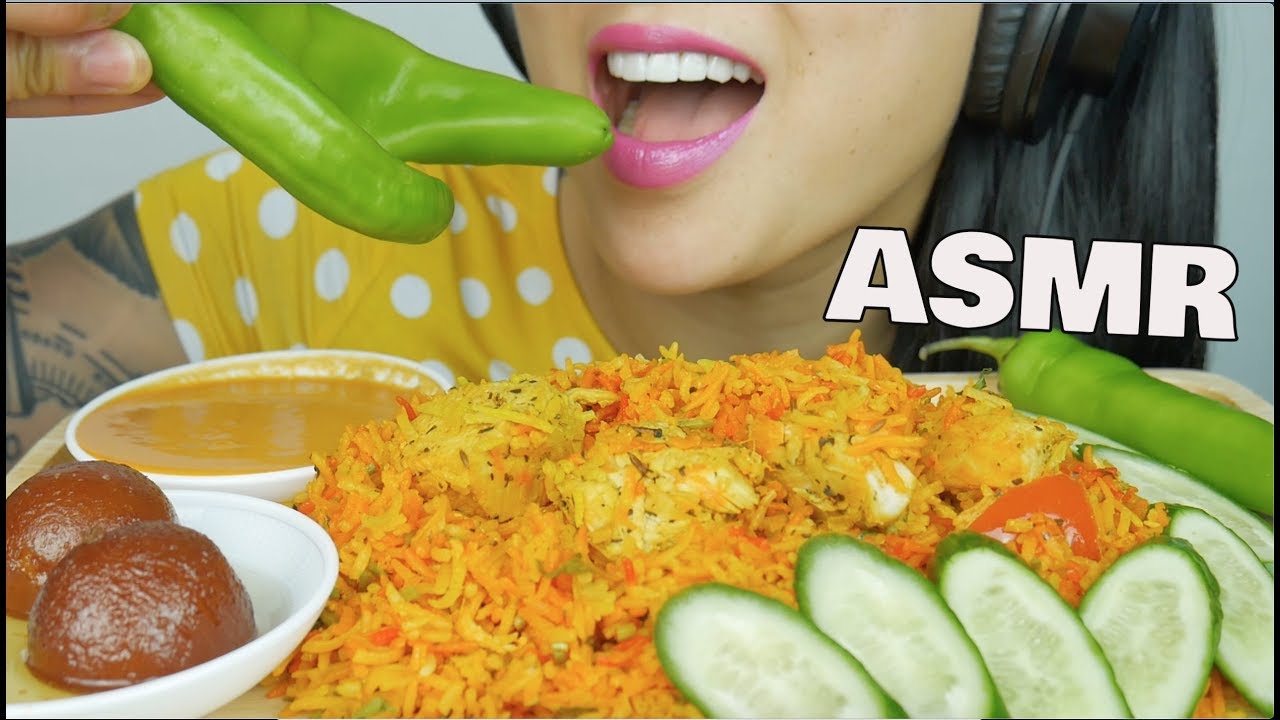 ASMR CHICKEN BIRYANI (EATING SOUNDS) | SAS-ASMR