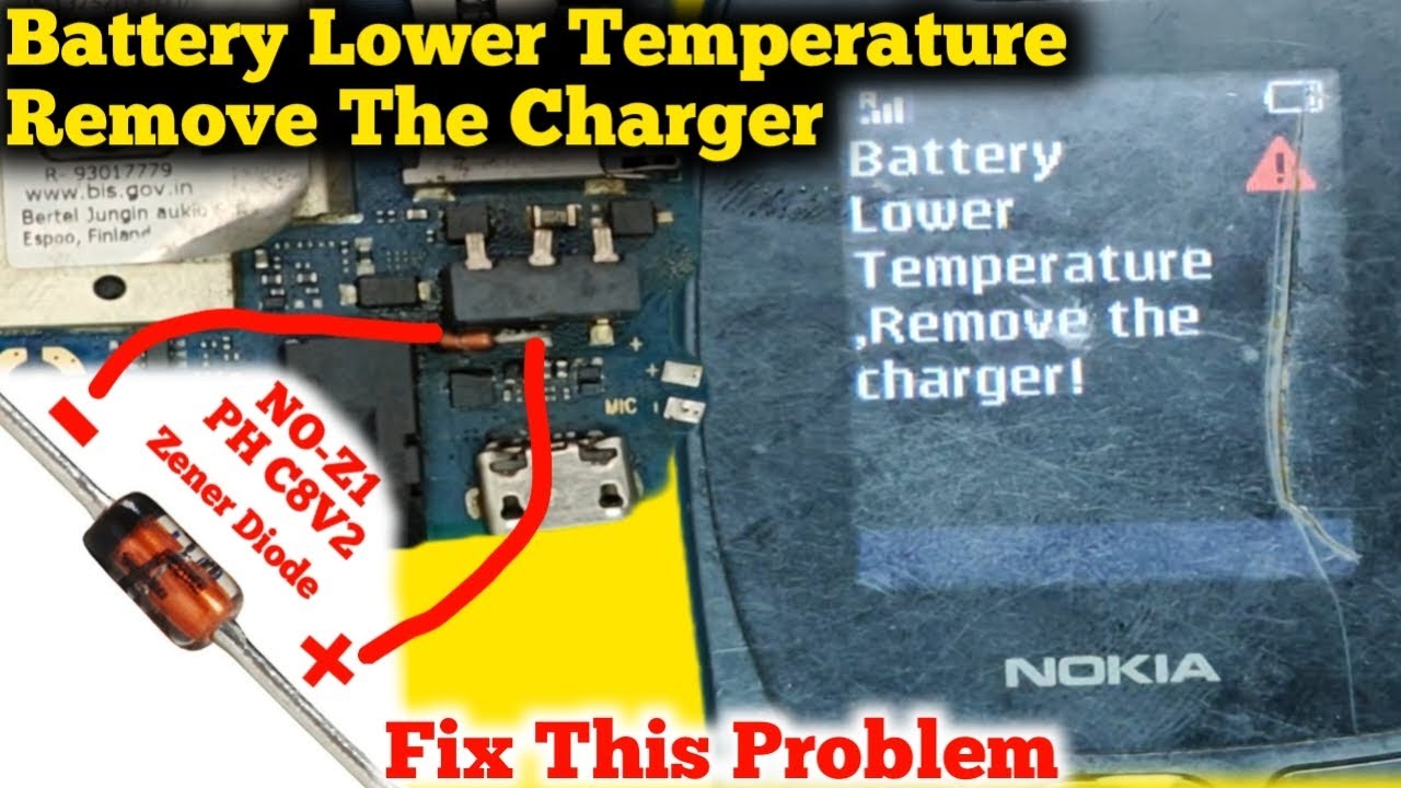 Battery Lower Temperature Remove The Charger Problem Fixing, By HM Tec