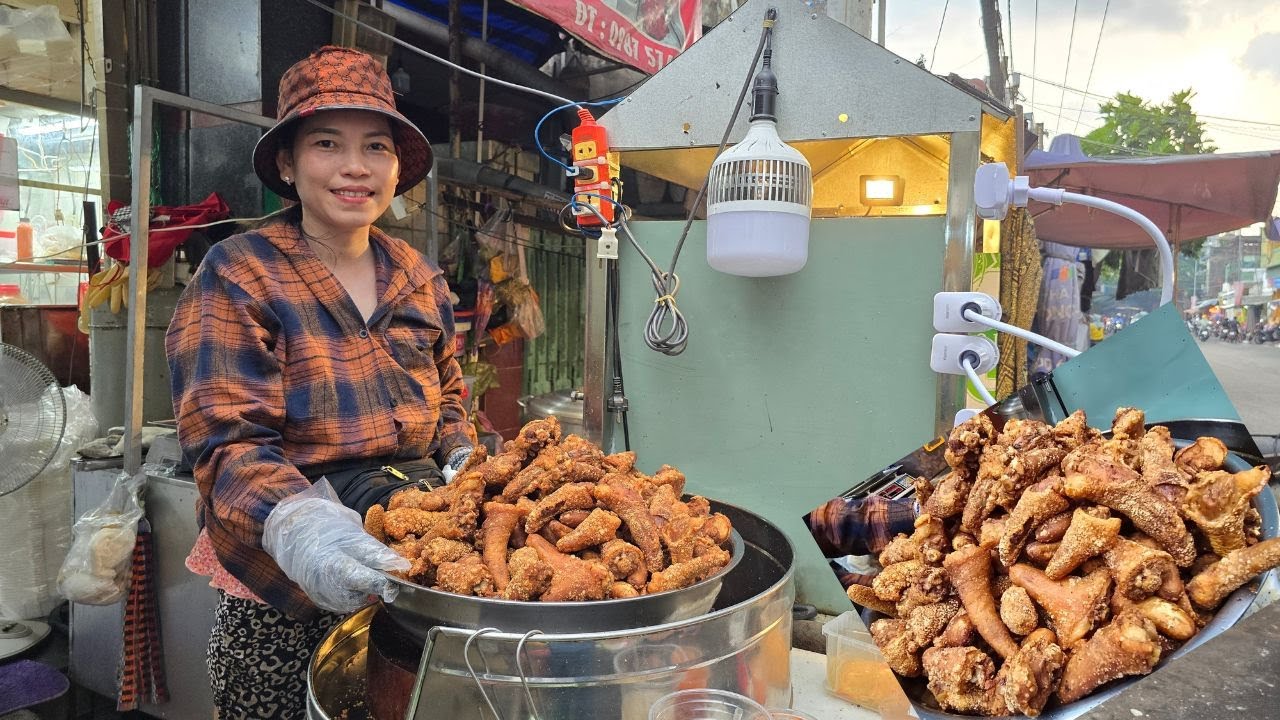 Sài Gòn xuất hiện tiệm đuôi heo chiên giòn vàng ươm, khách đặt mua quá trời, bà chủ chặt bụp bụp