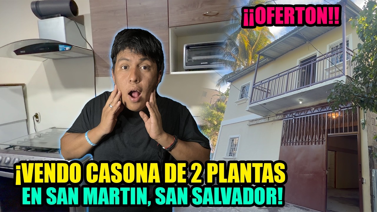 Vendo CASONA DE 2 PLANTAS +5 Habitaciones en San Martin, cerca de San Salvador