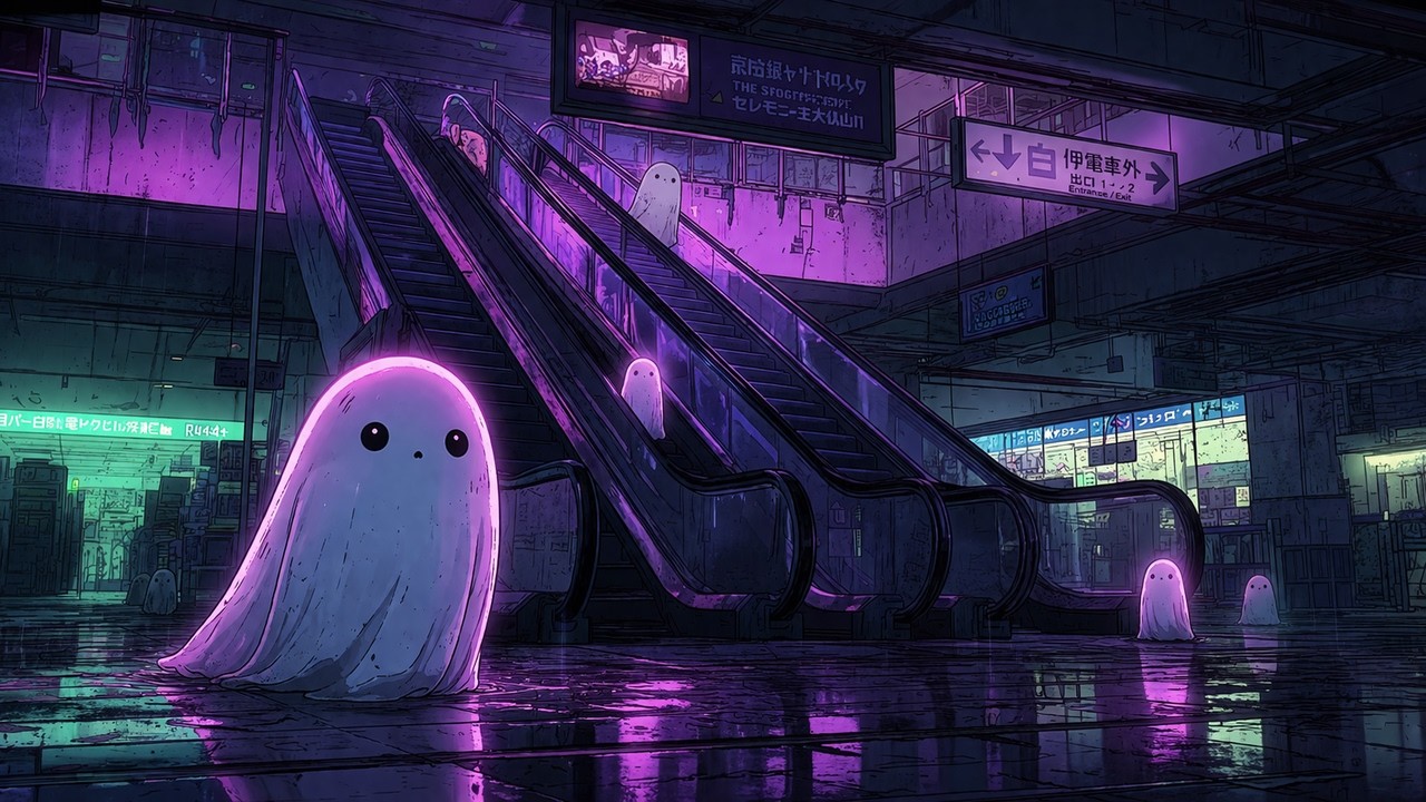 Late Night Haunted Supermarket 👻 Cozy Lofi Jazz Beats | Study / Relax / Sleep