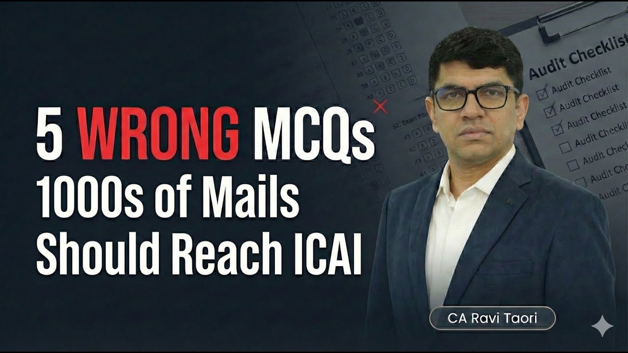 First Step For 5 Wrong MCQs | Lets Do it Together | CA Ravi Taori