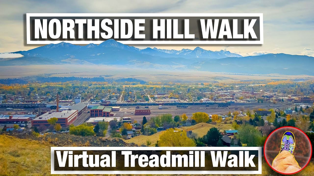 City Walks - Livingston Northside Hill - Morning Virtual Slow Travel Treadmill Walk - Montana