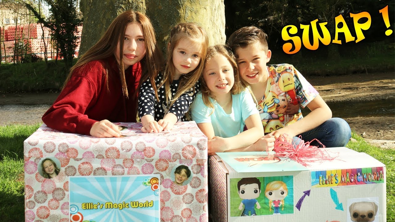 SWAP AVEC GABIN ET LILI ! Lana, Ellie, Gabin et Lili se rencontrent et s'échangent des cadeaux !
