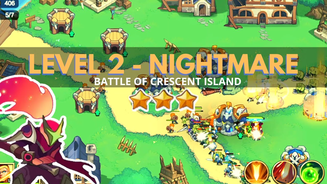 Empire Defender: Level 2 NIGHTMARE / BATTLE OF CRESCENT ISLAND / GAMEPLAY