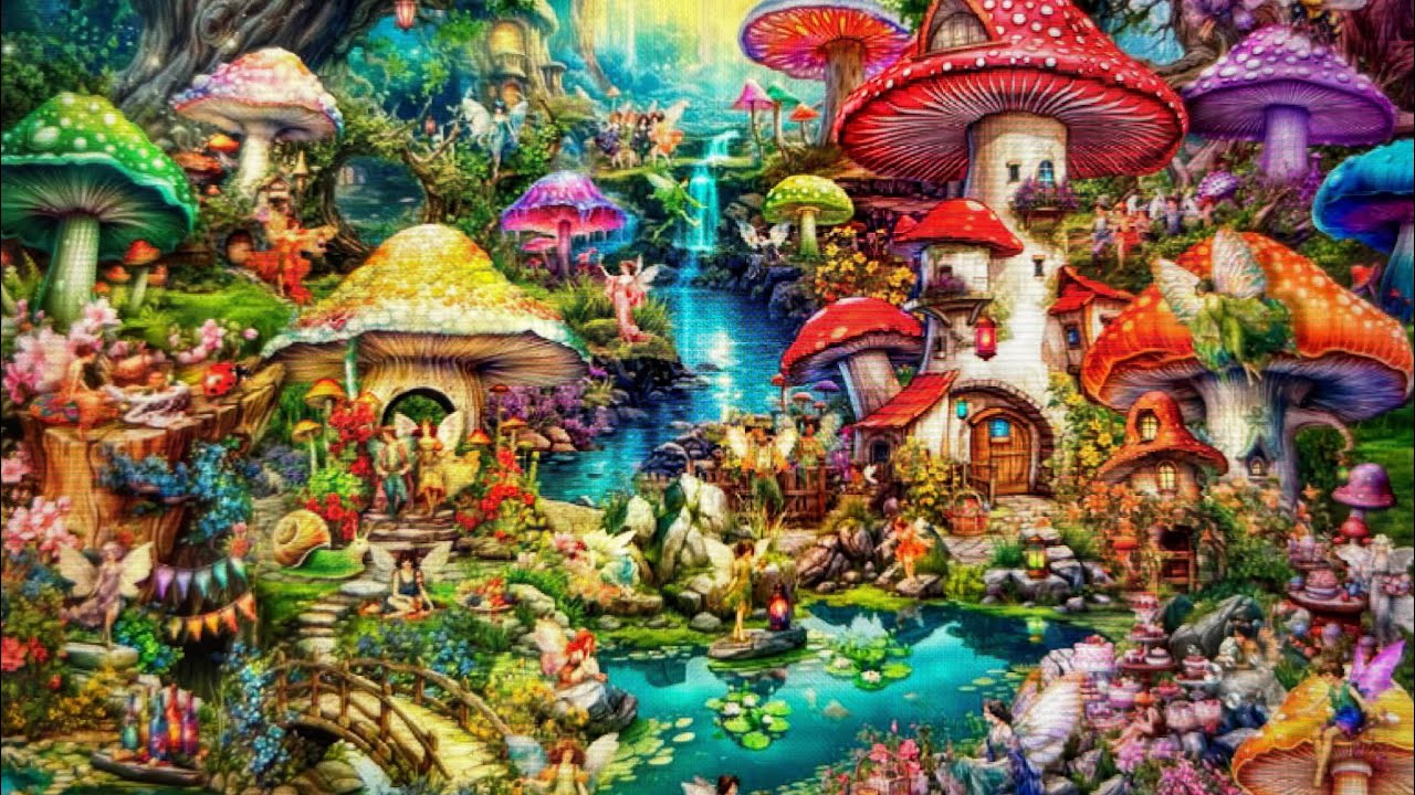 Stitch with me 11 Mushroom Village #crossstitch #head #heavenandearth #heavenandearthdesigns