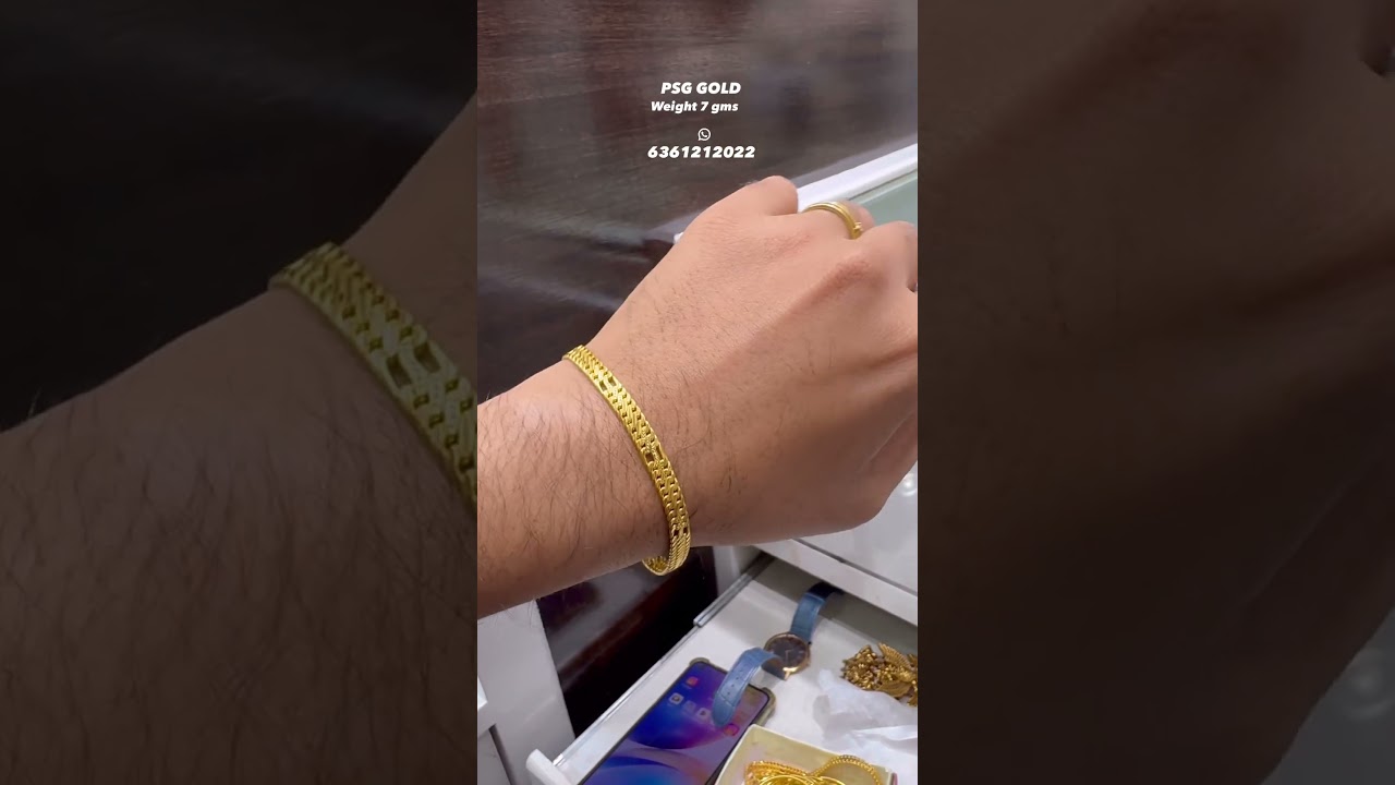 only 7 gram men gold bracelet collection unique trending #yt