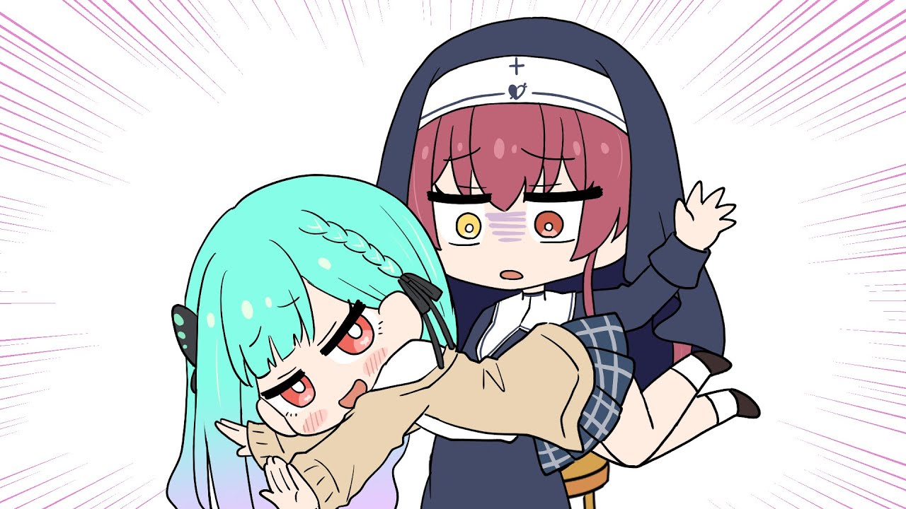 Sister Marine gets arrested for complying with Rushia's wishes【Hololive AnimatedClip/Eng sub】