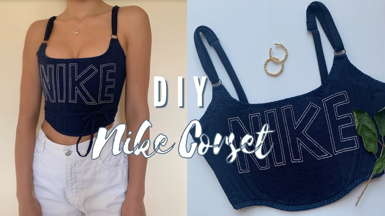 DIY Trendy Corset w/ Thrifted Nike T-Shirt