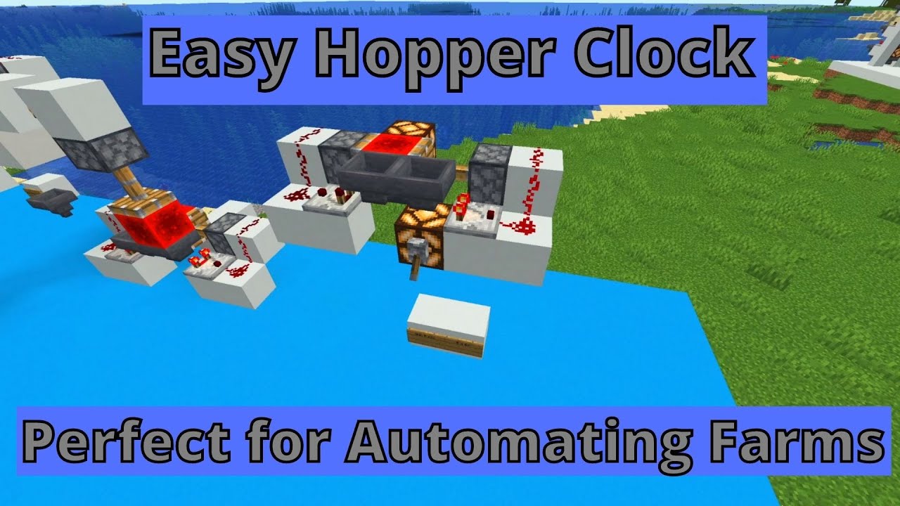 Easy Redstone Hopper Clock/Timer Minecraft Java 1.17
