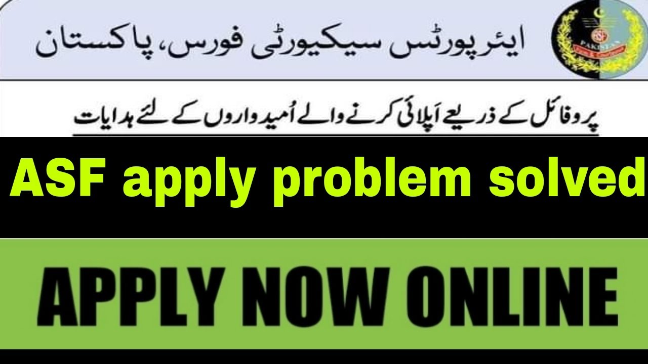 Asf online apply problem solved in one minute