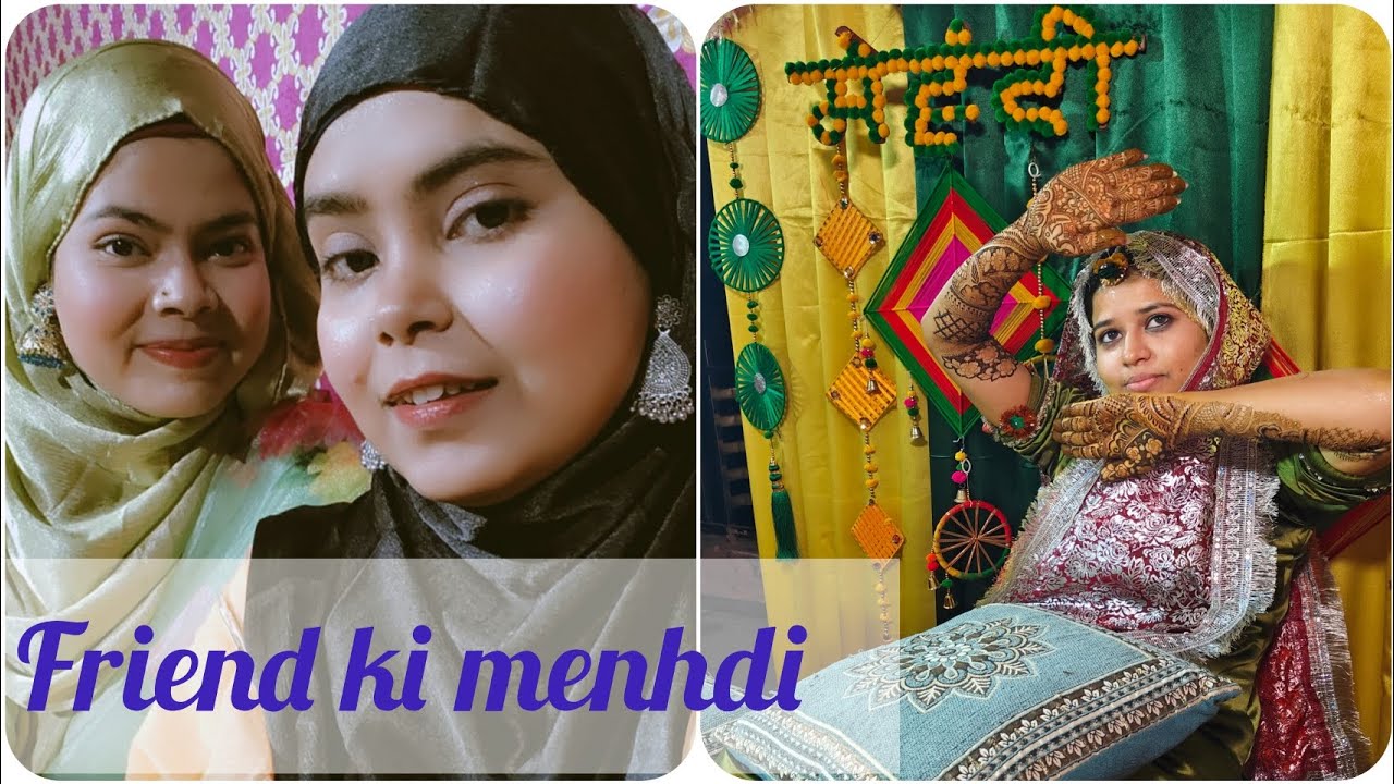 Friend ki mendi night| menhdi vlog|#menhdidesign #youtube #shadi