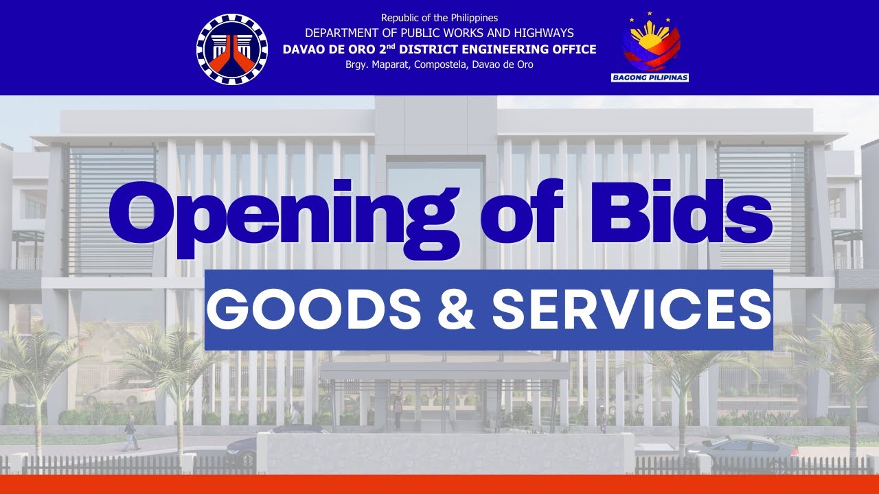 Procurement Livestream for DPWH Davao de Oro 2nd DEO Opening of Bids March 6, 2026