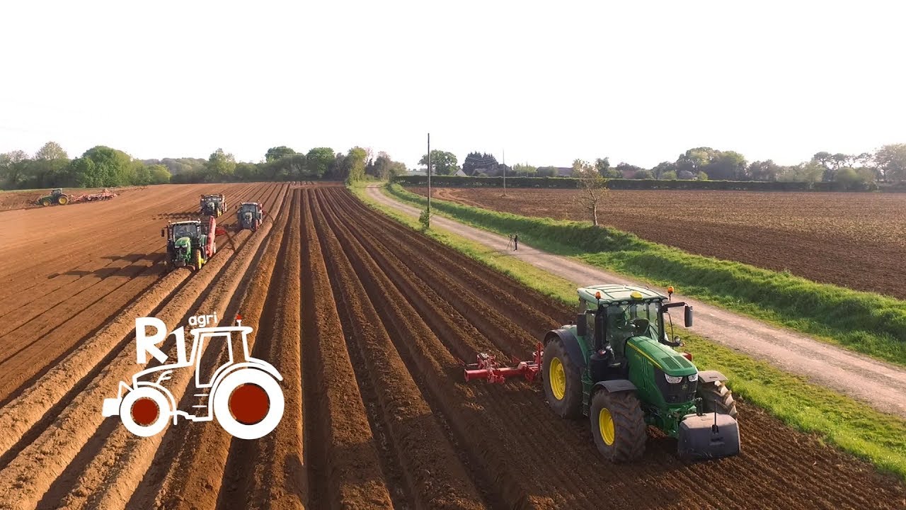 PLANTATION POMMES DE TERRE 2020 SCEA LE BOT JOHN DEERE 8320 6215 6175 GRIMME DEWULF MIEDEMA FENDT