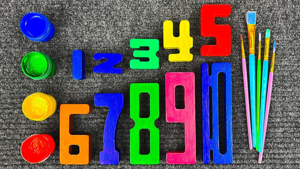 Let's Color Numbers & Learn Math || Count 1-10 Learning Video For Toddlers
