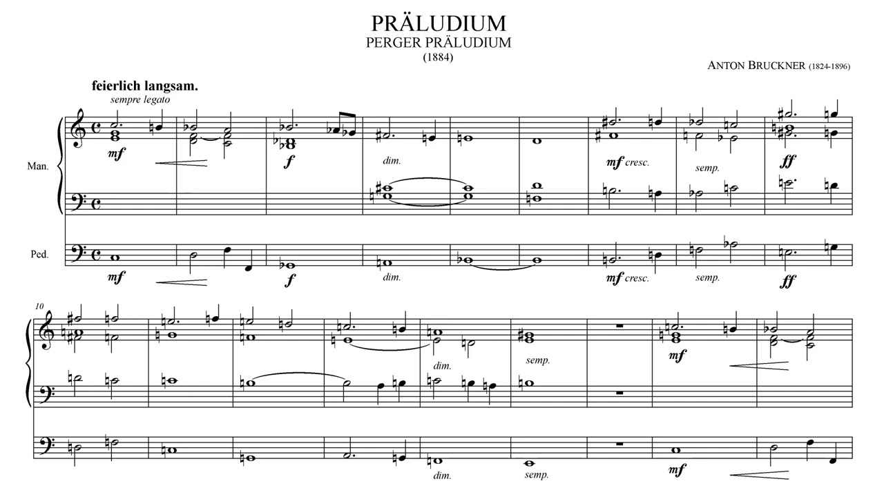 Bruckner, Anton · Präludium/Perger Präludium | WAB 129