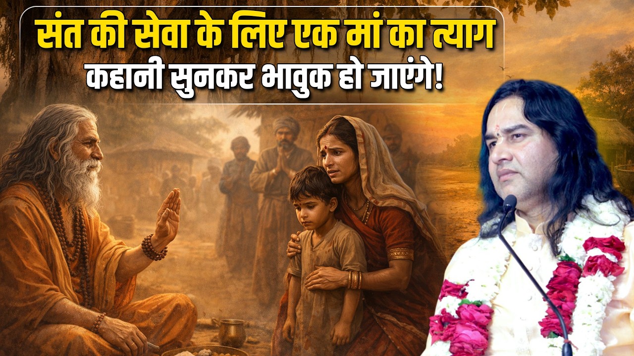 संत की सेवा के लिए एक मां का त्याग... कहानी सुनकर भावुक हो जाएंगे !   Shri Devkinandan Thakur Ji