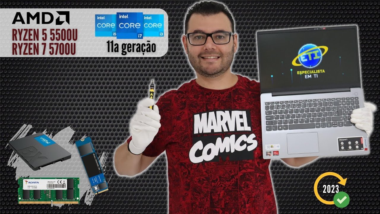 Notebook Lenovo Ideapad 3 / 3i [Upgrade Tutorial Atualizado 2023] AMD Ryzen e Intel 11ª geração.