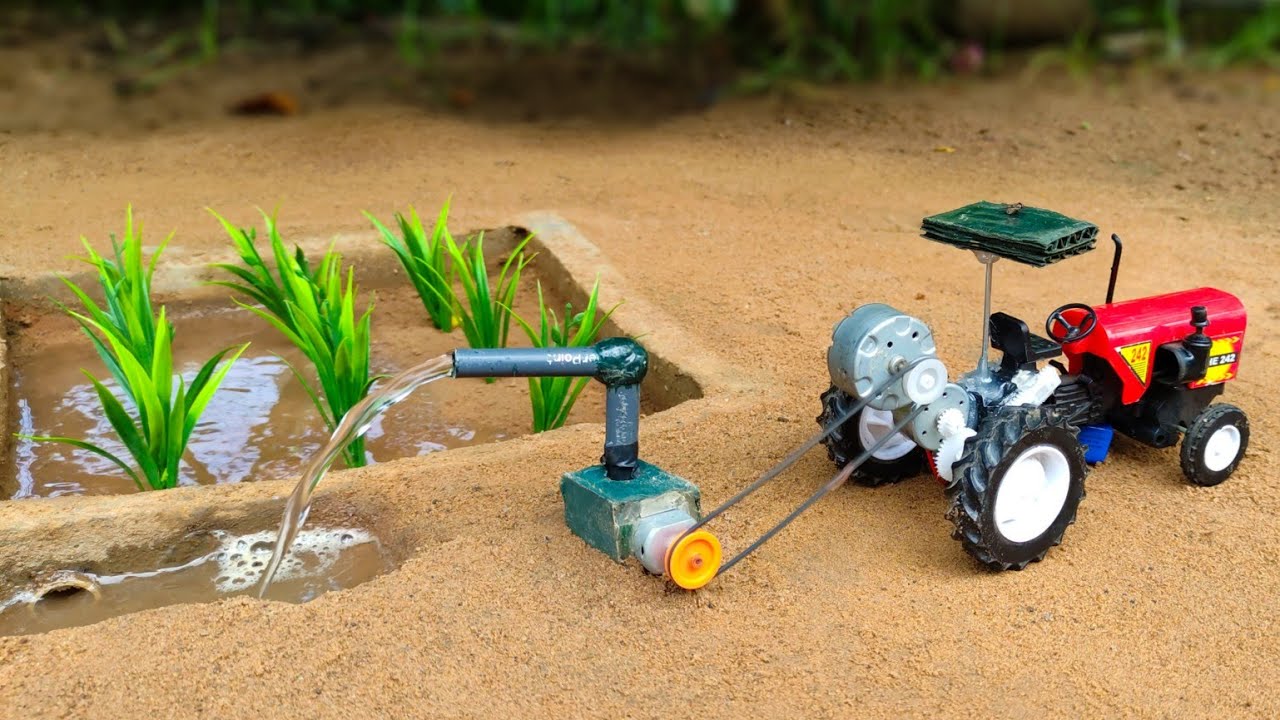 How to make water pump tractor science project - @Santroyce