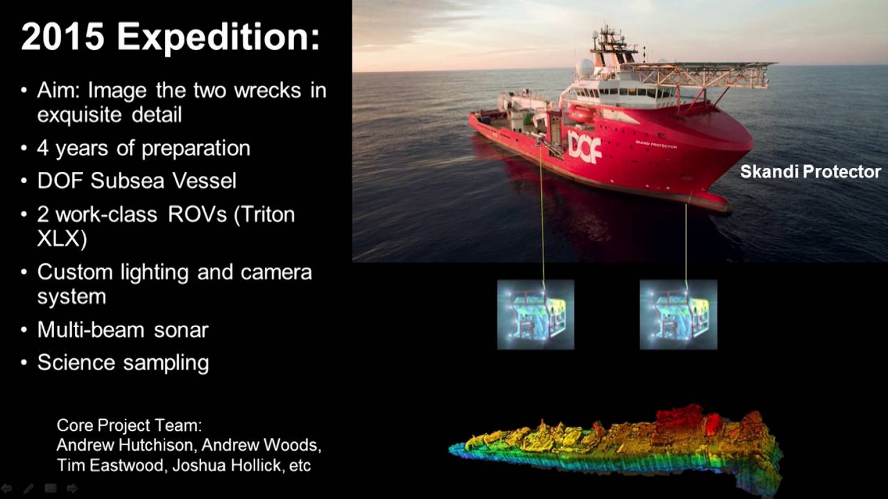 SD&A 2016 Keynote: Two shipwrecks, 2500 metres underwater, six 3D cameras – let the survey begin