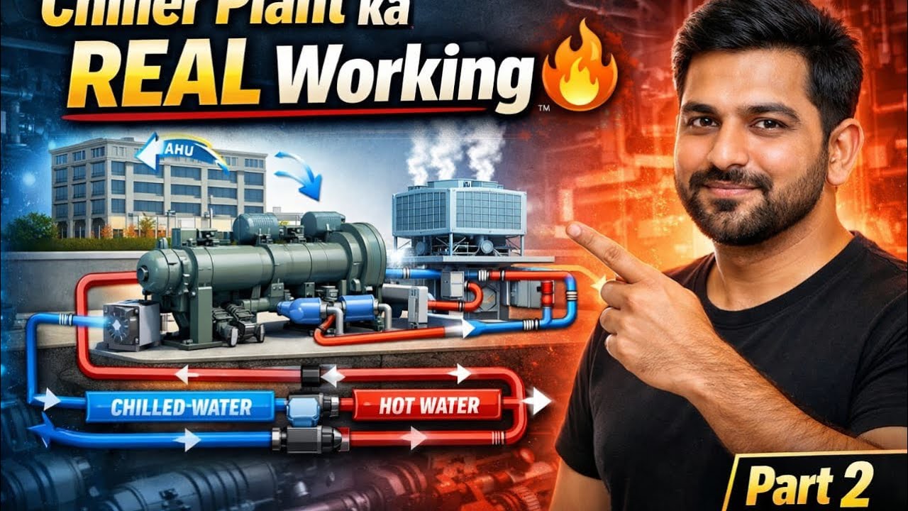 Chiller Plant Working Principle | Flow Diagram & Animation | HVAC Hindi | Part 2