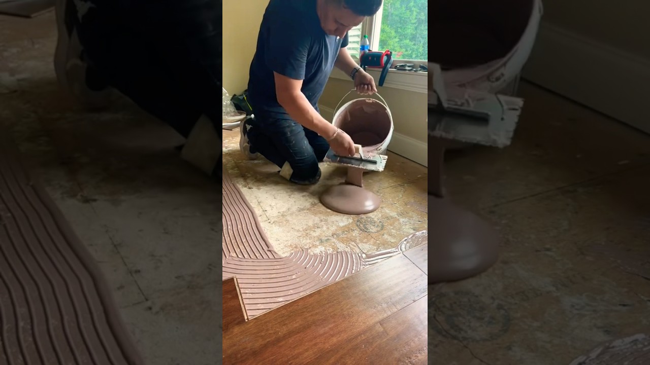 Aplicaci&oacute;n de pegamento para madera ingenier #shorts