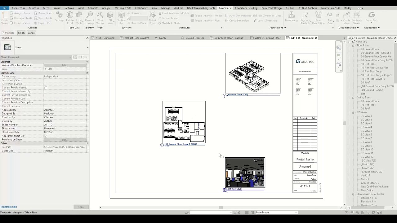 PowerPack for Revit - Duplicate Sheets and Align Views