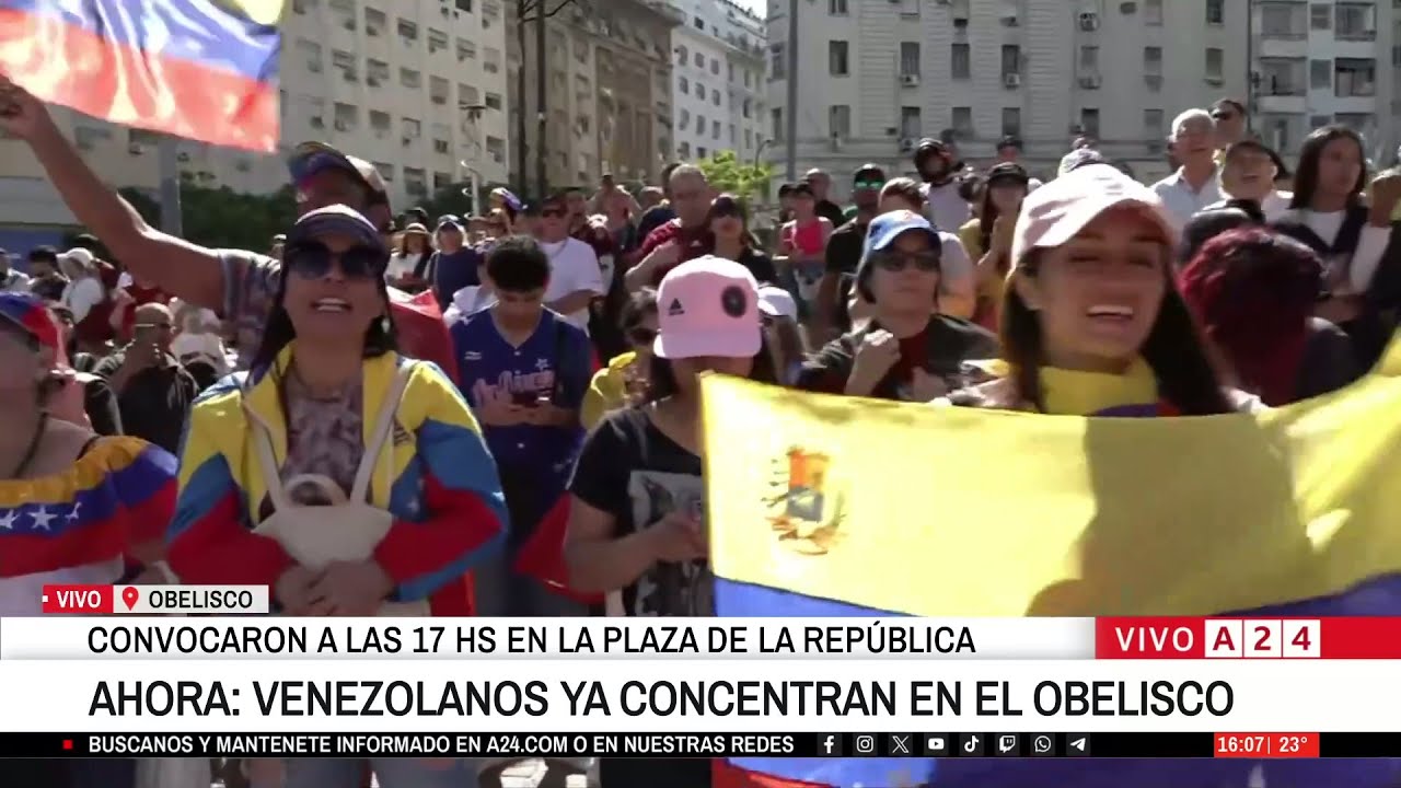 📢 FESTEJOS DE VENEZOLANOS EN ARGENTINA: EN VIVO DESDE EL OBELISCO