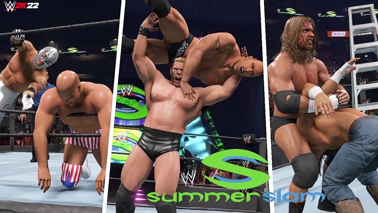 WWE SummerSlam 2002 Full Show Highlights - WWE 2K22 Simulation