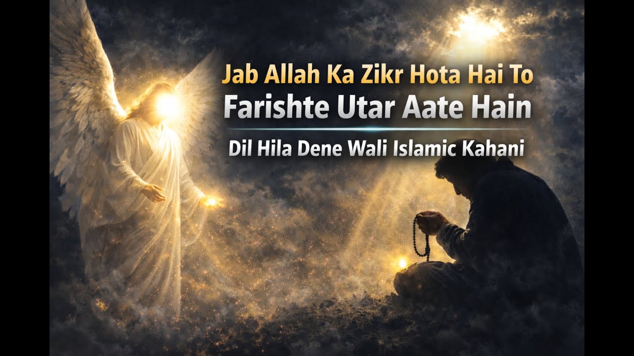 Jab Allah Ka Zikr Hota Hai To Farishte Utar Aate Hain |  Dil Hila Dene Wali Islamic Kahani #islamic