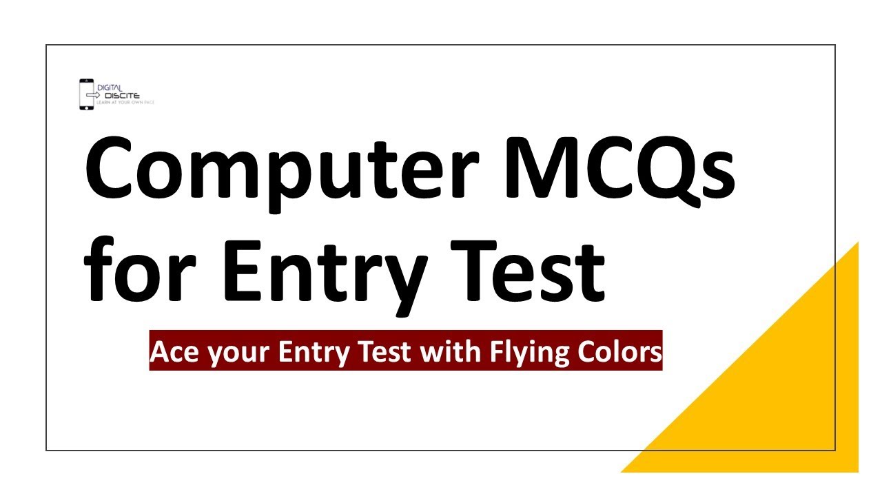 Computer MCQs for Entry Test | MCAT | ECAT Preparation | Entry Test Important MCQs | Ace Your Test